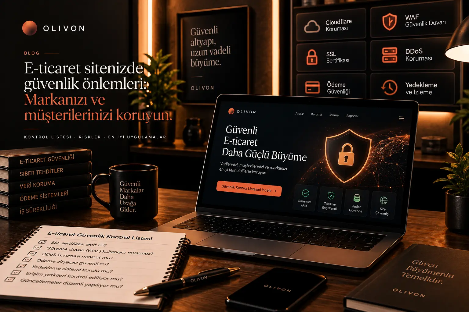 E-ticaret sitesi için güvenlik kontrol listesi blog görseli